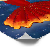 Zodiac Aries Goddess in Blue Celestial Poster (Ecke)