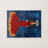 Zodiac aries Goddess in Blue Celestis Puzzle (Horizontal)