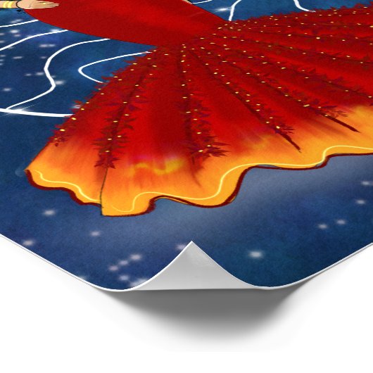 Zodiac Aries Goddess mit Planet Mars Celestis Poster (Ecke)