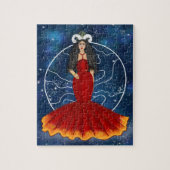 Zodiac Aries Goddess mit Planet Mars Celestis Puzzle (Vertikal)