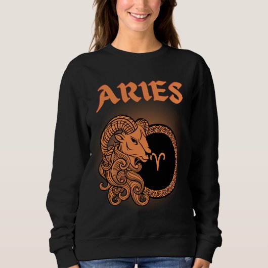 Zodiac Aries im mittelalterlichen Stil Sweatshirt (Vorderseite)