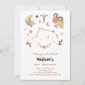 Zodiac Aries Kindergeburtstag Einladung (Vorderseite)