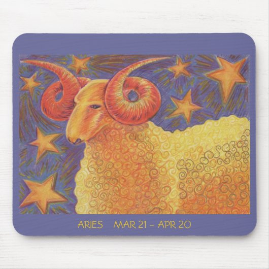 Zodiac Aries Mousepad dates (Vorne)