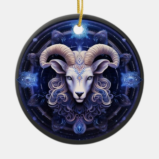 Zodiac Aries Personalisiert Astrologie Ornament (Vorne)