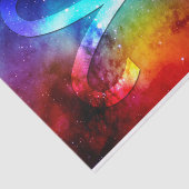 Zodiac: Aries Rainbow Space Seidenpapier (Ausschnitt)