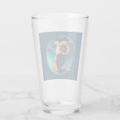 Zodiac Aries Ram "März 21 - 19. April" Glas (Rückseite)