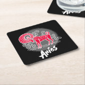Zodiac Aries Rechteckiger Pappuntersetzer (angewinkelt)