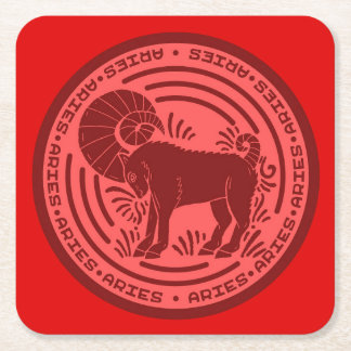 Zodiac Aries Rechteckiger Pappuntersetzer