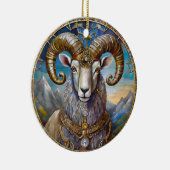 Zodiac - Aries the Ram Keramik Ornament (Rechts)