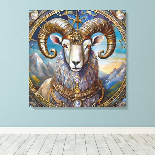 Zodiac - Aries the Ram Leinwanddruck (Insitu (Holzboden))