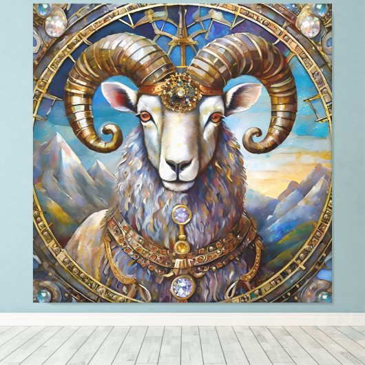 Zodiac - Aries the Ram Leinwanddruck (Insitu (Holzboden))