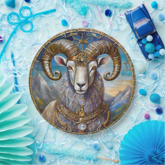Zodiac - Aries the Ram Pappteller (Party)