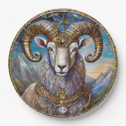 Zodiac - Aries the Ram Pappteller (Vorderseite)