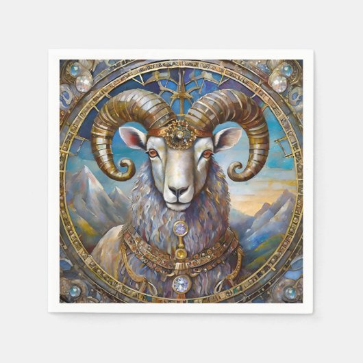 Zodiac - Aries the Ram Serviette (Vorderseite)