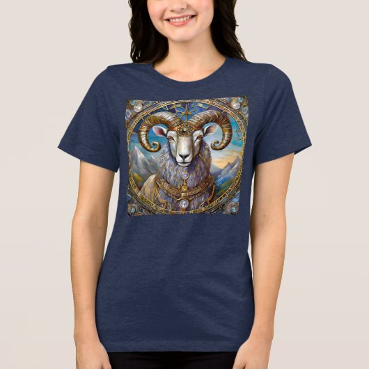 Zodiac - Aries the Ram Tri-Blend Shirt (Vorderseite)