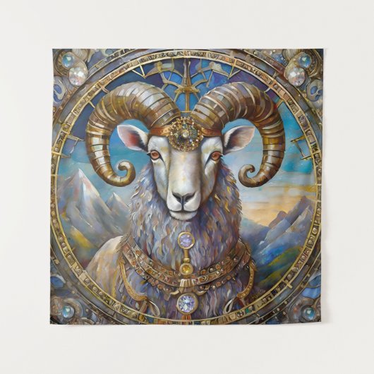 Zodiac - Aries the Ram Wandteppich (Vorderseite)
