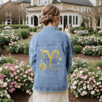 Zodiac Aries Watercolor Personalisiert Jean
