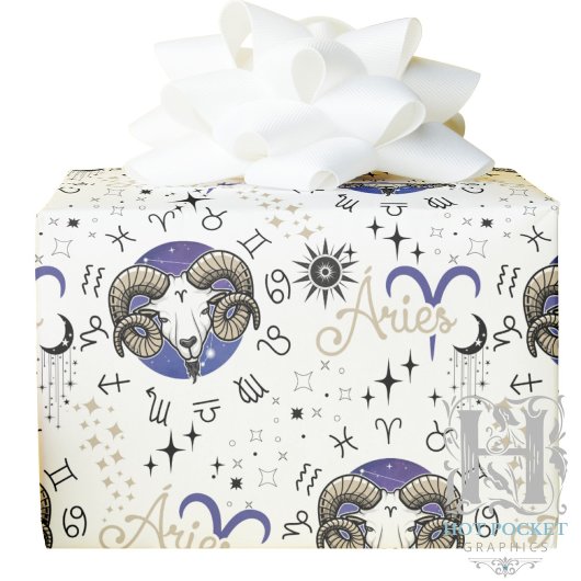 Zodiac Aries Wrapping Paper Geschenkpapier