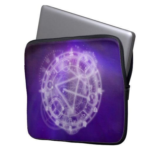 Zodiac Astrologie Chart Laptopschutzhülle (Vorderseite Links)
