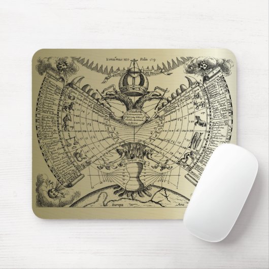 Zodiac Astrologie Chart Mousepad (Mit Mouse)