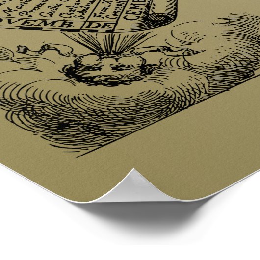 Zodiac Astrologie Chart Poster (Ecke)