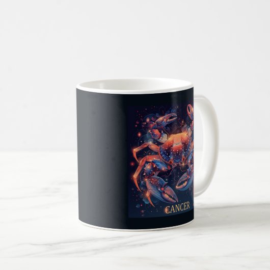 Zodiac Astrologie Krebs Personalisierte Kaffee Tas Kaffeetasse (VorderseiteRechts)