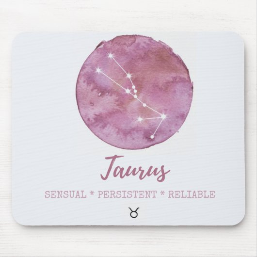 Zodiac Astrologie - Taurus Mousepad (Vorne)