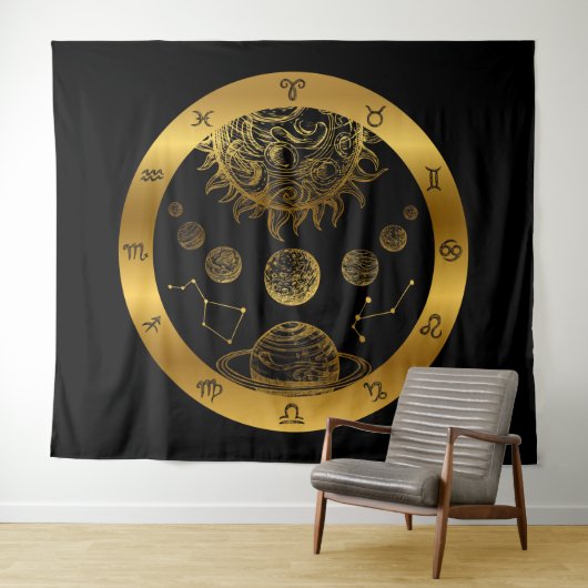 Zodiac Astrologie Wandteppich (Beispiel (Horizontal))