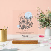 Zodiac Birth Blume Personalisiert Aquarius Geschen Acrylschild (Hochzeit)