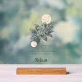 Zodiac Birth Blume Personalisiert Capricorn Gesche Acrylschild (Neutral)