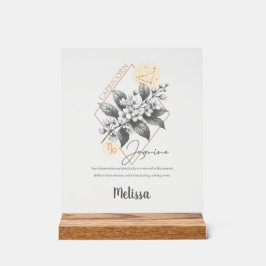 Zodiac Birth Blume Personalisiert Capricorn Gesche Acrylschild