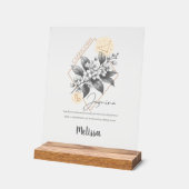 Zodiac Birth Blume Personalisiert Capricorn Gesche Acrylschild (Winkel)