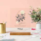 Zodiac Birth Blume Personalisiert Capricorn Gesche Acrylschild (Hochzeit)