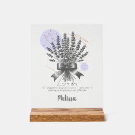 Zodiac Birth Blume Personalisiert Gemini Geschenk Acrylschild