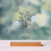 Zodiac Birth Blume Personalisiert Libra Geschenk Acrylschild (Neutral)