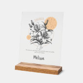 Zodiac Birth Blume Personalisiert Taurus Geschenk Acrylschild (Winkel)