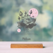 Zodiac Birth Flower Art Personalized Pisces Gift Acrylschild (Neutral)