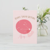 Zodiac Birthday Aries Flat Card (Stehend Vorderseite)