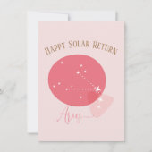 Zodiac Birthday Aries Flat Card (Vorderseite)