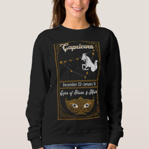 Zodiac Birthday Astrologie Schild Capricorn Augen  Sweatshirt