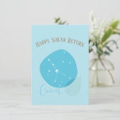 Zodiac Birthday Cancer Flat Card (Stehend Vorderseite)