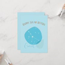 Zodiac Birthday Cancer Flat Card
