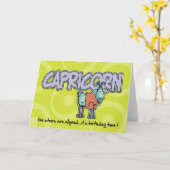 Zodiac Birthday - Capricorn Karte (Gelbe Blume)