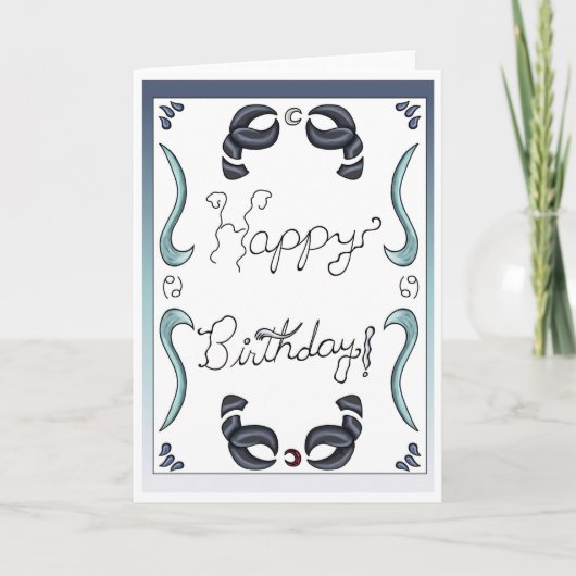 Zodiac Birthday Card Cancer Einladung (Vorderseite)