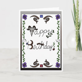 Zodiac Birthday Card Capricorn Einladung