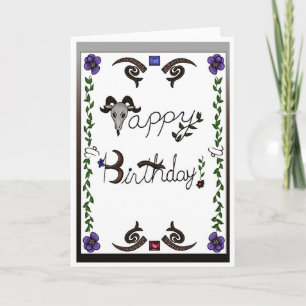 Zodiac Birthday Card Capricorn Einladung