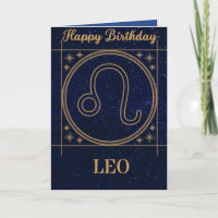 Zodiac Birthday Card (Leo)