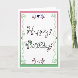 Zodiac Birthday Card Libra Einladung