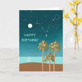 Zodiac Birthday Card - PISCES Karte (Gelbe Blume)