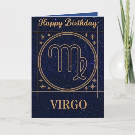 Zodiac Birthday Card (Virgo) Einladung (Vorderseite)